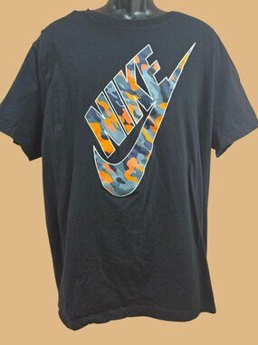 Nike  Black Camouflage Graphic T-Shirt XXL